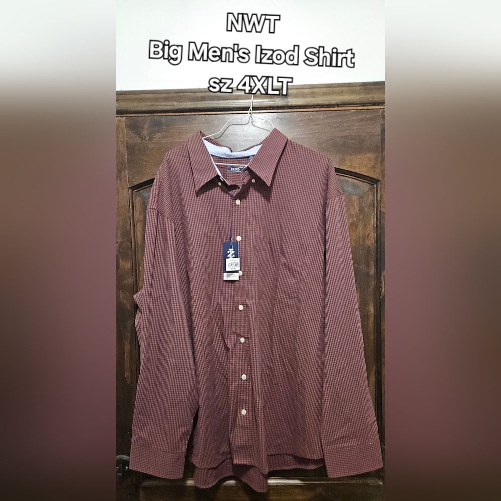 IZOD Red Checkered Button-Up Shirt